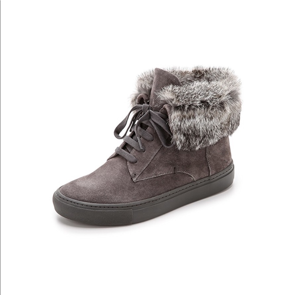 $350 Vince Nyack Fur Sneakers Sz 6